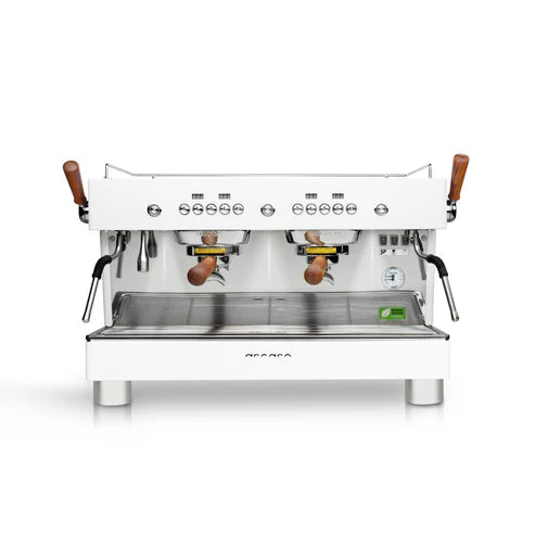 Ascaso Barista T Plus, Automatic 2 Group Espresso Machine, with Thermodynamic Technology (White)