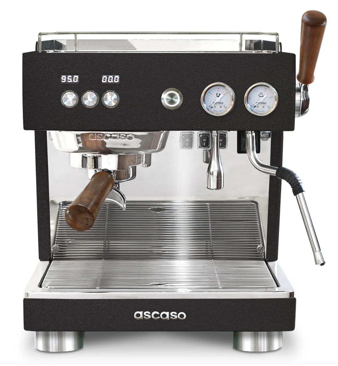 Ascaso Baby T Plus, Automatic Espresso Machine, 120V + AllGround Sense Home Coffee Grinder Bundle