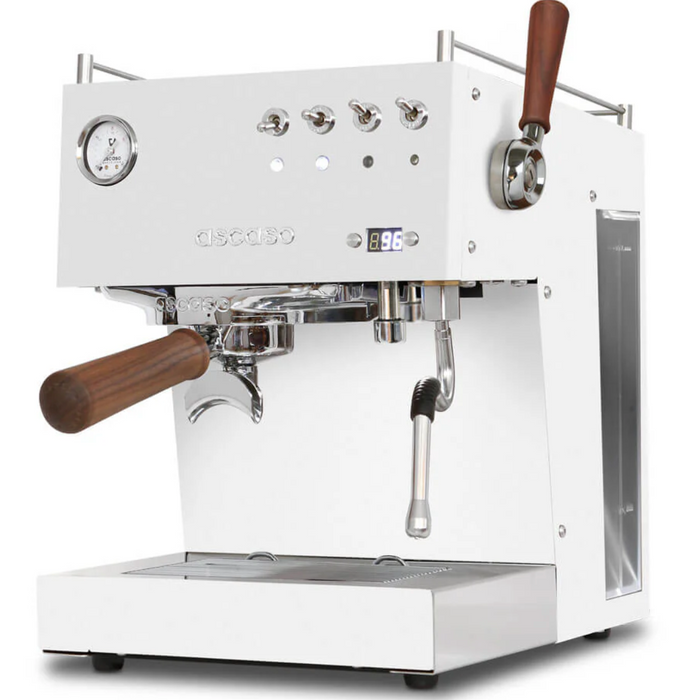 Ascaso DUO Plus, H64 Grinder, Water Filtration, PUQ PRESS Mini Autotamper, and Accessories Bundle