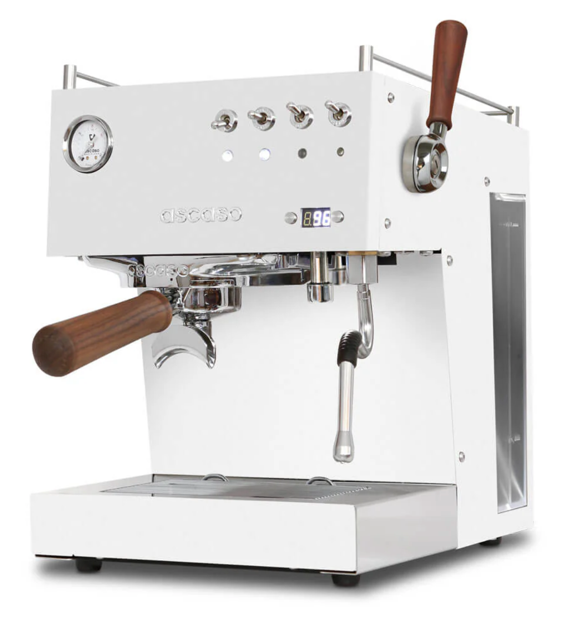 Ascaso DUO Plus, H64 Grinder, Water Filtration, PUQ PRESS Mini Autotamper, and Accessories Bundle