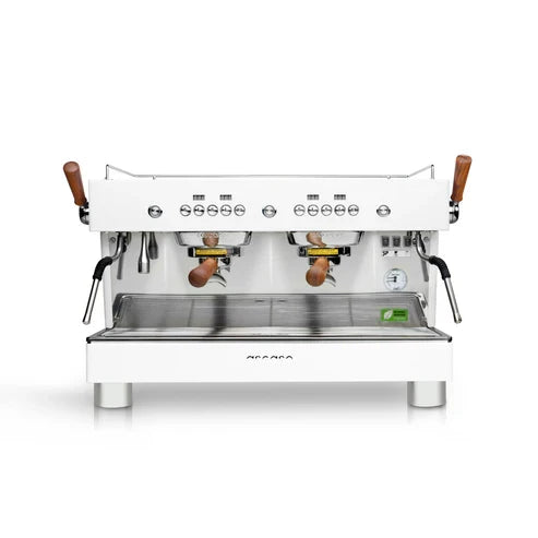 Ascaso Barista T Plus, Automatic 2 Group Espresso Machine, with Thermodynamic Technology (White)