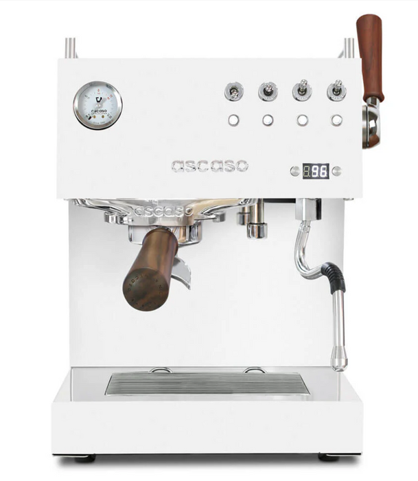 Ascaso DUO Plus, H64 Grinder, Water Filtration, PUQ PRESS Mini Autotamper, and Accessories Bundle