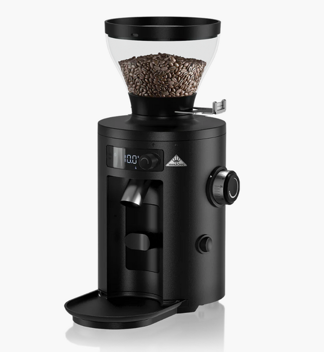 Rocket Appartamento (Black/Black), Mahlkonig x54 grinder, Subscale, Knockbox, and Tamping Mat